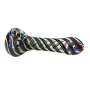 4-1/2" Fusion Spin Spoon Glass Pipe-2CT Assorted Glass Pipe Super Supplys Inc