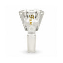 Fortune | 14mm Faceted Diamond Bowl Piece Bowl · Popper Fortune Clear