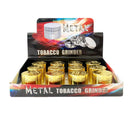 Golden Crown™ 4-Piece 40mm*38 mm Zinc Grinder-12 Pcs/Display Display Pack Super Supplys Inc