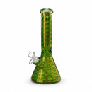 12.5" Plaid Beaker Bong with Gift Box Glass Bong Super Supplys Inc Green