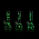 10" Glow-in-the-Dark Beaker Bong Glass Bong Super Supplys Inc