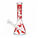 10" Blood Splatter Beaker Bong Glass Bong Super Supplys Inc