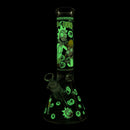 14" 7mm Interdimensional Glow Beaker Bong Glass Bong Super Supplys Inc