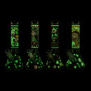 14" 7mm Interdimensional Glow Beaker Bong Glass Bong Super Supplys Inc