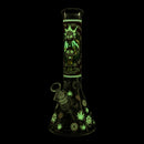 14" 7mm Interdimensional Glow Beaker Bong Glass Bong Super Supplys Inc