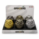 Owl Design 5-Part Metal Herb Grinder Display Pack Super Supplys Inc