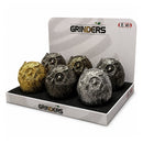 Owl Design 5-Part Metal Herb Grinder Display Pack Super Supplys Inc