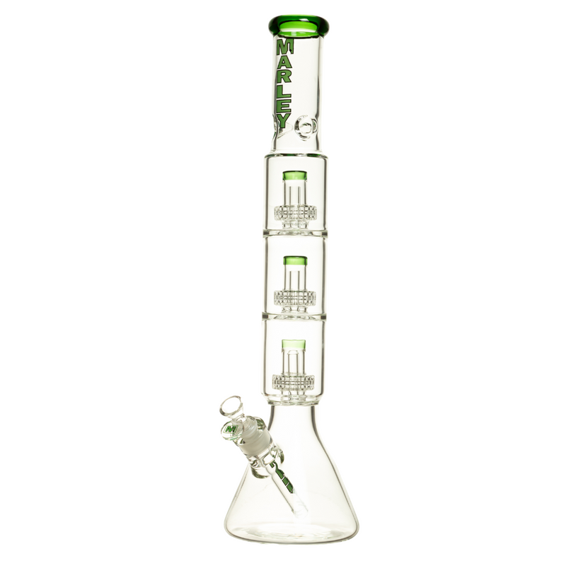 SC 6521 21 Inch 7mm Triple Percolator Marley Glass Beaker Bong