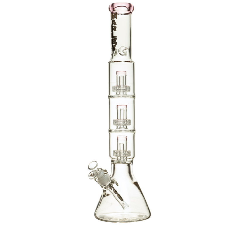 SC 6521 21 Inch 7mm Triple Percolator Marley Glass Beaker Bong