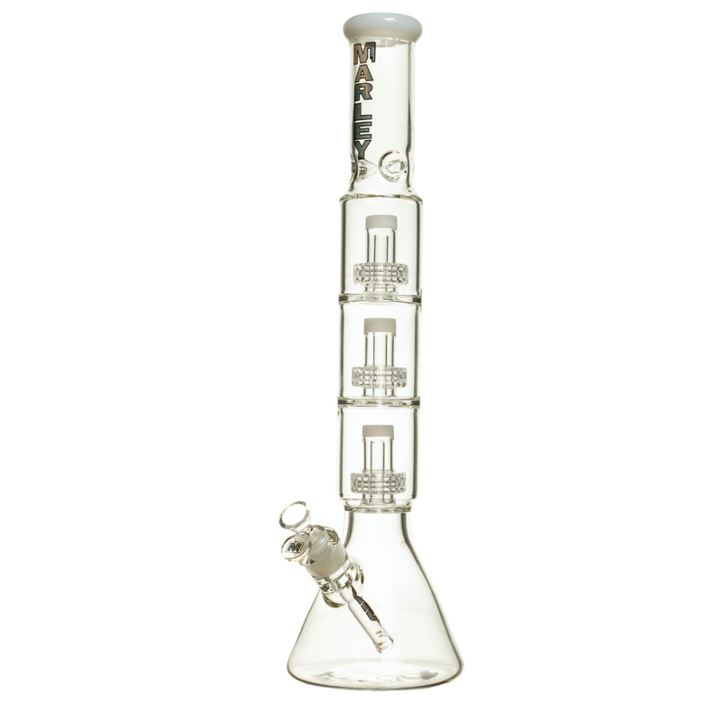 SC 6521 21 Inch 7mm Triple Percolator Marley Glass Beaker Bong