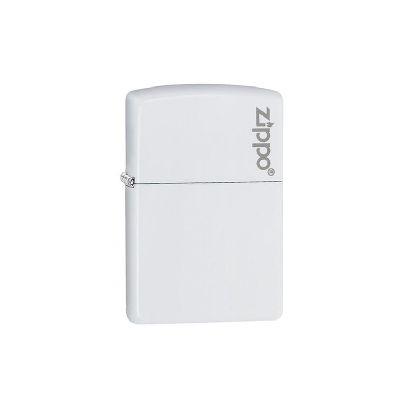 O Zippo 214ZL White Matte with Zippo logo