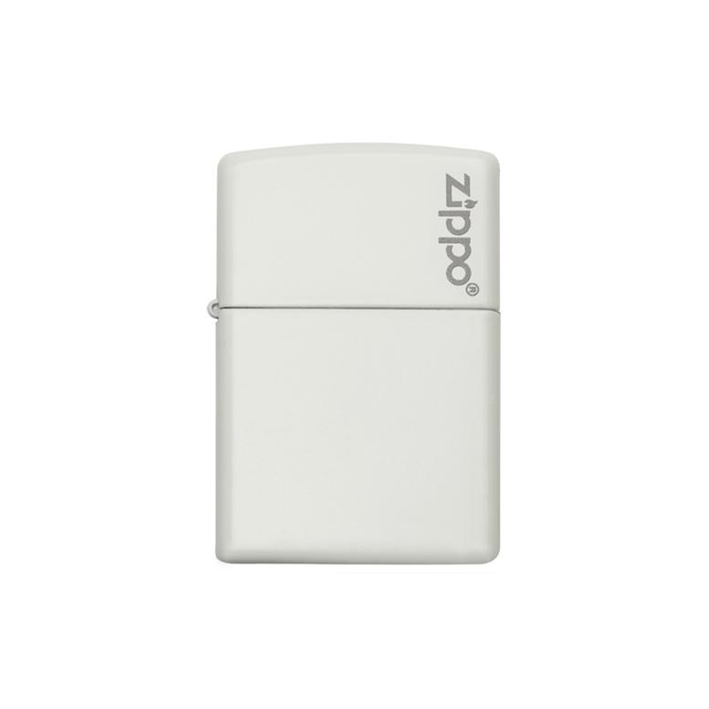 O Zippo 214ZL White Matte with Zippo logo