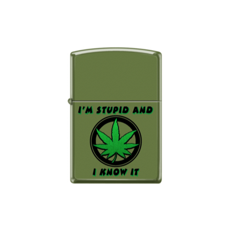 O Zippo 228 - 064438 Stupid Weed Green