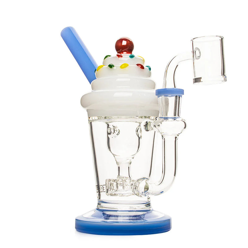 SC 8" Red Eye Glass Milkshake Incycler Rig with Cherry on Top