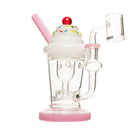 SC 8" Red Eye Glass Milkshake Incycler Rig with Cherry on Top