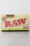 Raw organic hemp rolling paper 1 - 1/4" Size ONE Singlewide