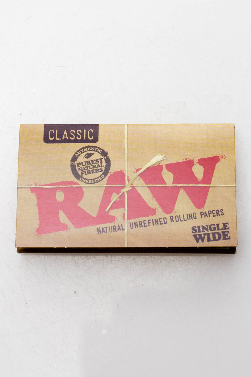RAW Natural Unrefined Rolling Paper-Singlewide - One Wholesale