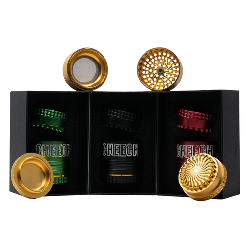 Cheech 63mm 4 Piece Quick Release Grinder w/ Ash Tray