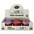 60mm Zinc Alloy 4-Piece Herb Grinder – 6PCS Display Display Pack Super Supplys Inc Default Title
