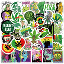 50pcs Assorted Cannabis Design Stickers Gadget Every Weekend Option B