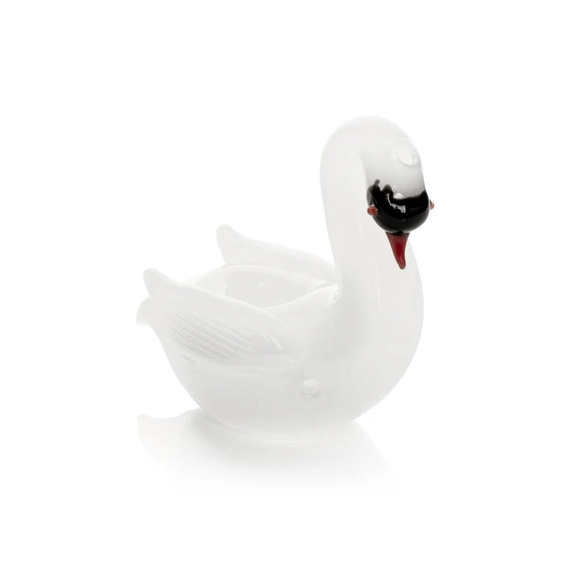 SC Red Eye Glass 3`` Swan Glass Hand Pîpe