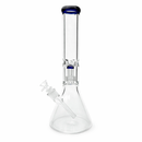 O 16" Color-Accented Glass Water Bong with Percolator