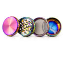 59mm 4-Piece Rainbow Diamond-Cut Zinc Alloy Grinder – 6-Piece Display Display Pack Super Supplys Inc