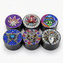 Genie | 4-Part 63mm 3D Decorative Grinder with rhinestones – Box of 6 [GR63]