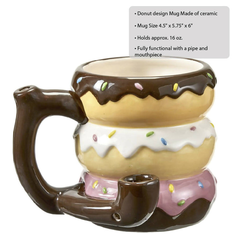 O Donut mug - pipe - novelty mug