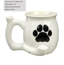 dog paw mug - white with black paw Mug Pipe Roast and Toast Gifts