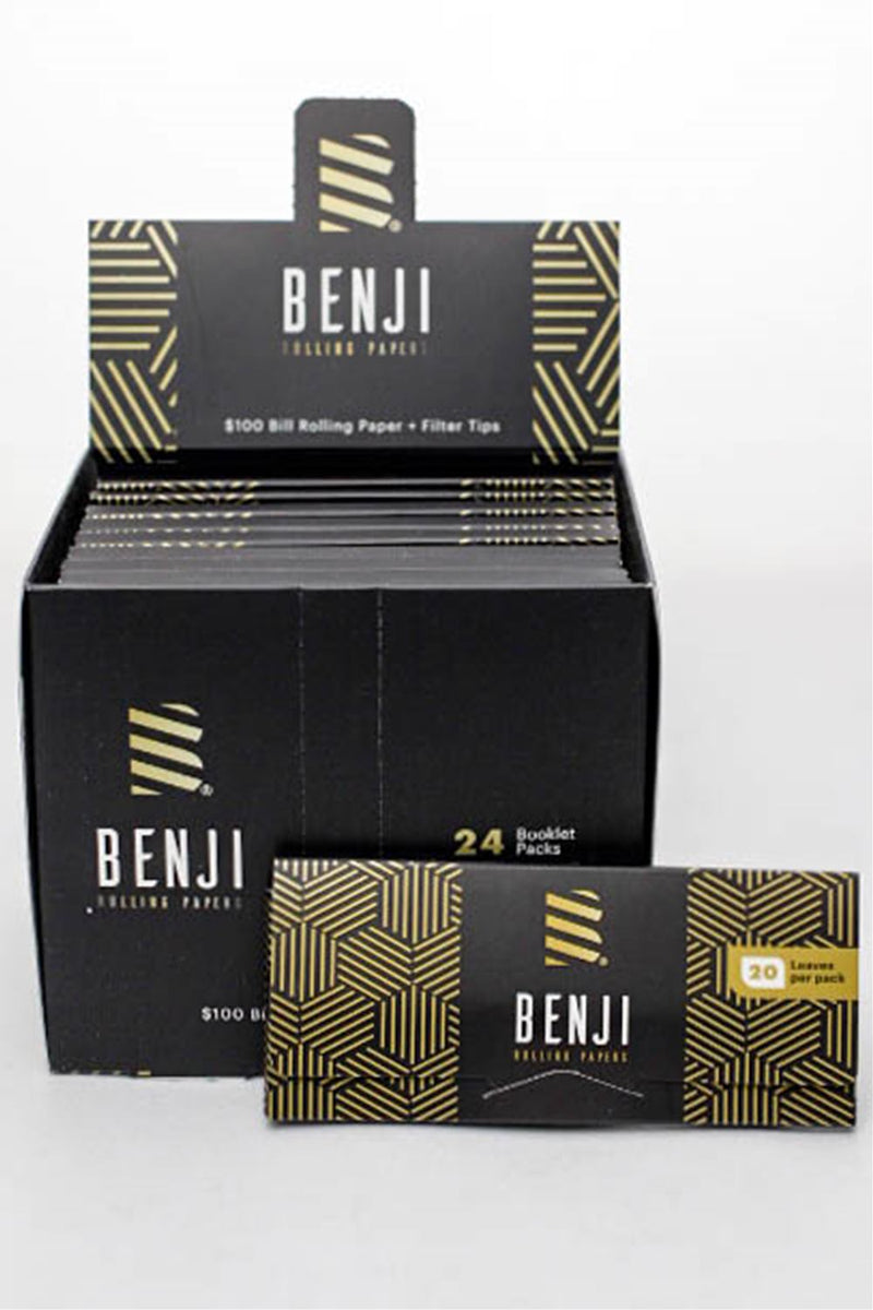 BENJI $100 BILL printed rolling paper + Filter Tips- - One Wholesale