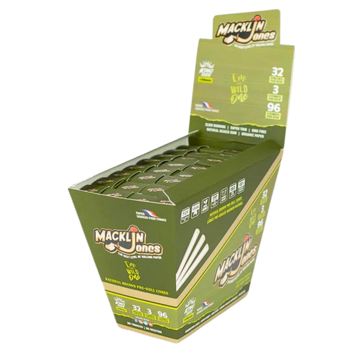 Macklin Jones Natural Brown King Size Cones 3pk- 32ct