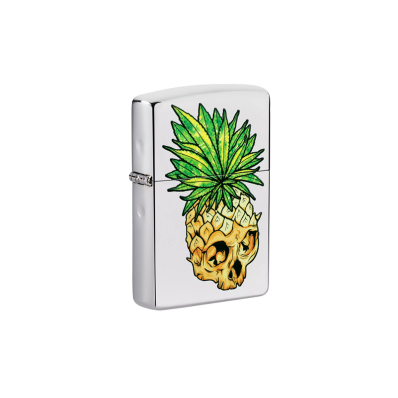 O Zippo 49241 Leaf Skull Pineapple Design