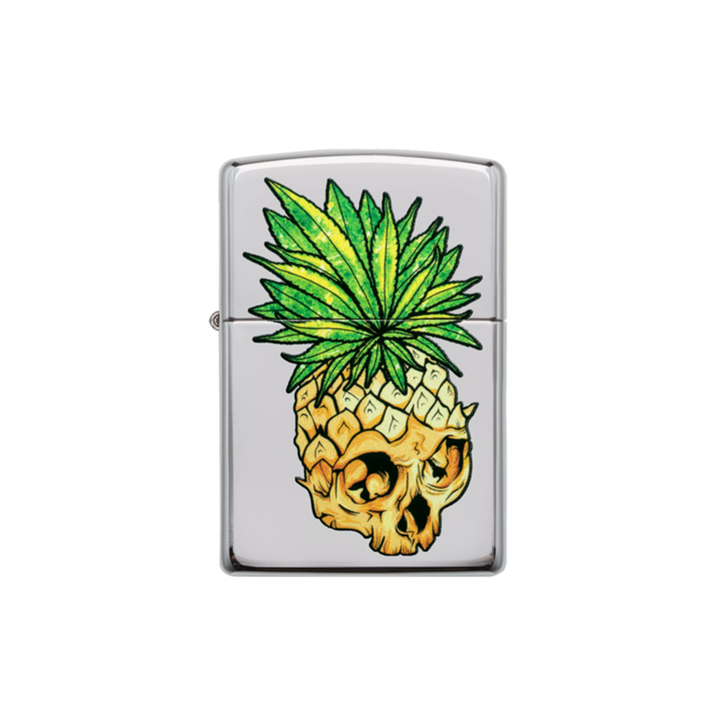 O Zippo 49241 Leaf Skull Pineapple Design