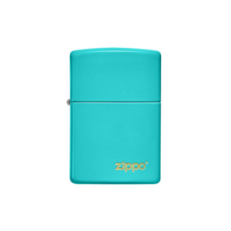 O Zippo 49454ZL Classic Flat Turquoise Zippo Logo