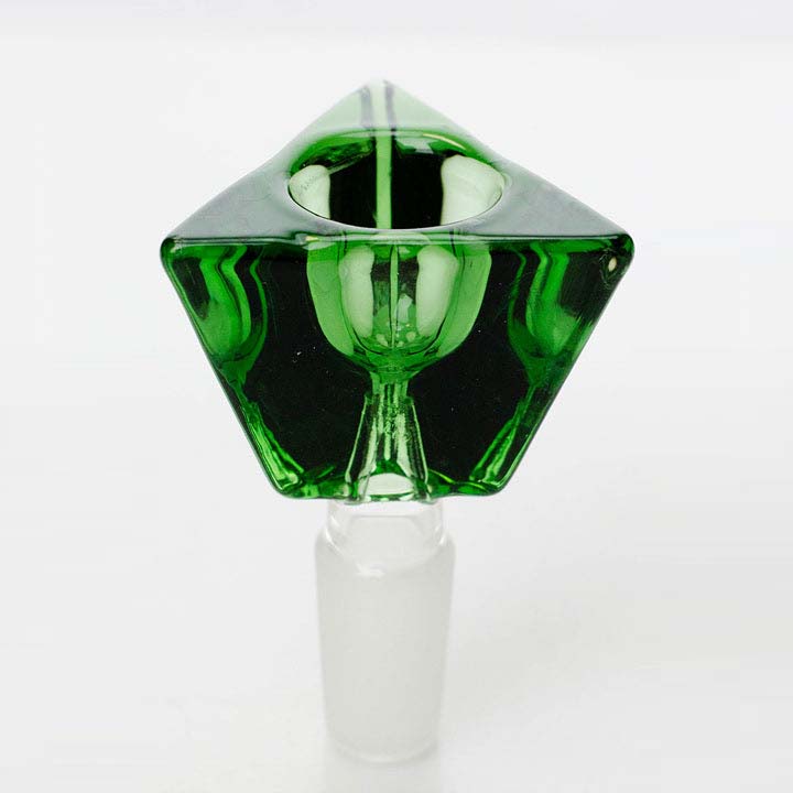 O Triangular pyramid Glass Green bowl [JC-12522]