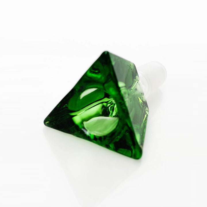 O Triangular pyramid Glass Green bowl [JC-12522]