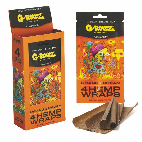 G-Rollz 4x Orange Flavored Hemp Wraps Flavored Hemp Wraps - 15ct