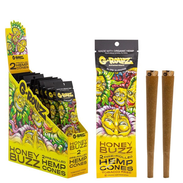 G-Rollz 2x Honey Flavored Pre-Rolled Hemp Cones - 12ct
