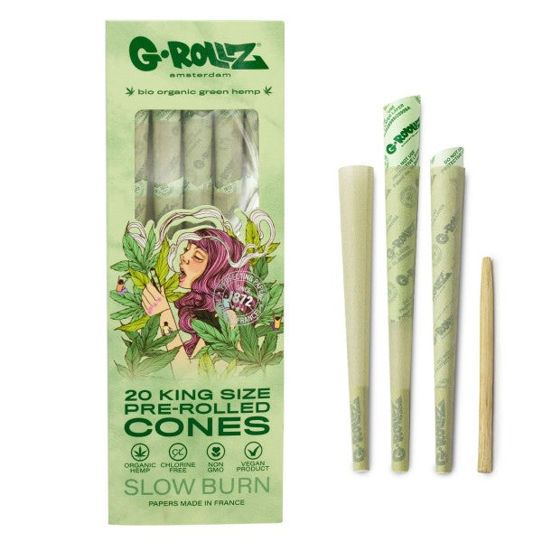 G-Rollz Collector 'Colossal Dream' Organic Green Hemp King Size Cones - 20ct
