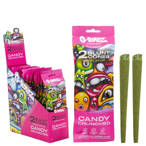 G-Rollz 2x 'Candy Crunched' Terpene-infused Pre-rolled Hemp Cones - 12ct