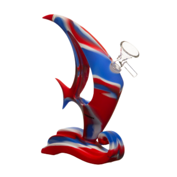 8" Angel Fish Assorted Colours Silicone Dab Rig