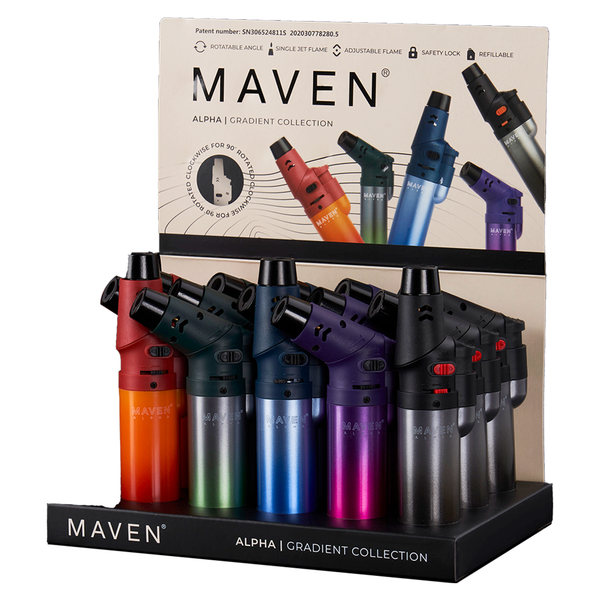 Maven Alpha+ Gradient Torch Lighters - 15ct