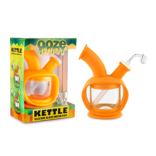 Ooze Kettle Silicone Water Bubbler and Dab Rig - Orange