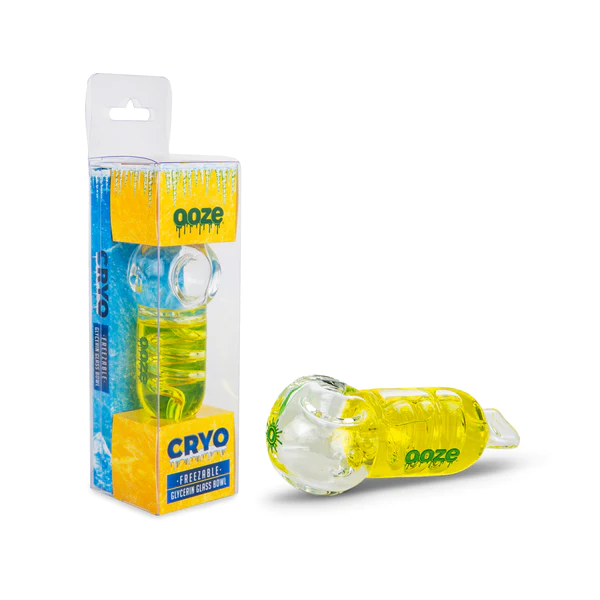 Ooze Cryo Freezable Glycerine Glass Bowl - Yellow