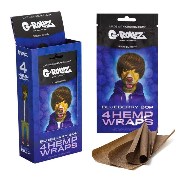 G-Rollz 4x Blueberry Flavored Hemp Wraps Flavored Hemp Wraps - 15ct