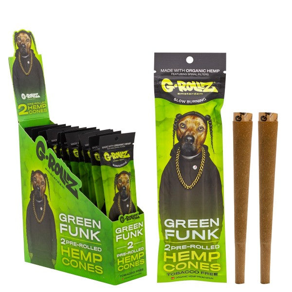 G-Rollz 2x Green Funk Flavored Pre-Rolled Hemp Cones - 12ct