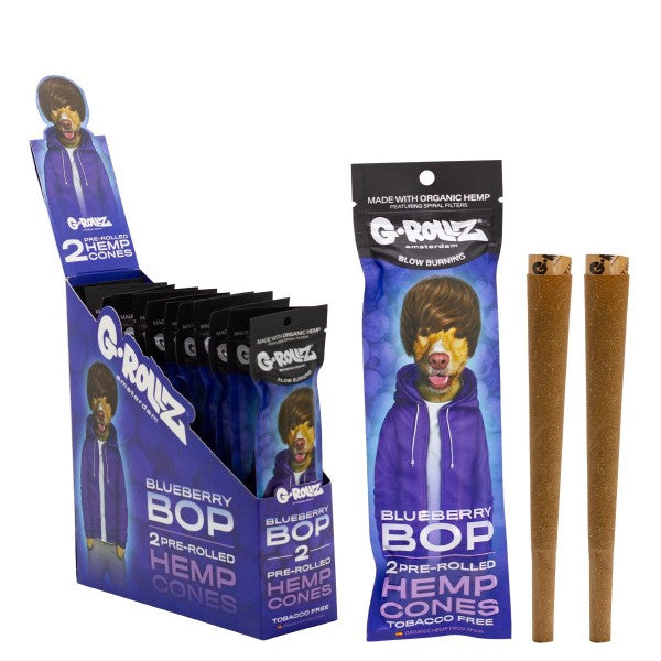 G-Rollz 2x Blueberry Flavored Pre-Rolled Hemp Cones - 12ct