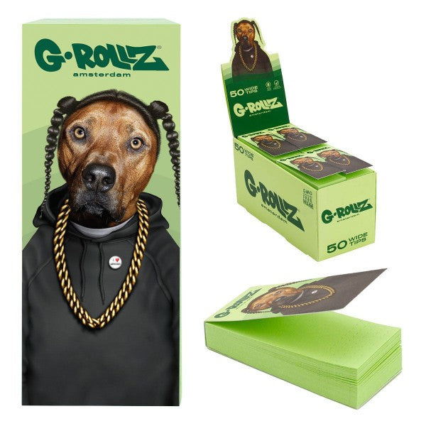 G-Rollz Pets Rock 'Rap' Green Filter Tips - 24ct
