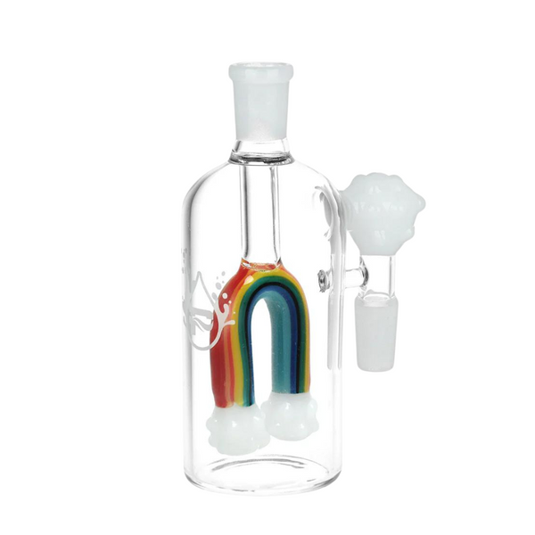 5" Pulsar Rainbow Connection Glass Ash Catcher 90 Degree - Assorted Colours